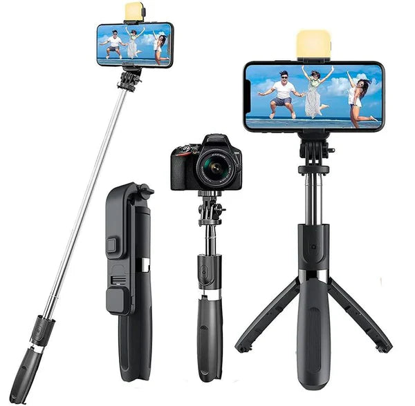 Tripod PRO (With In-Build Selfie Light and Bluetooth Remote)