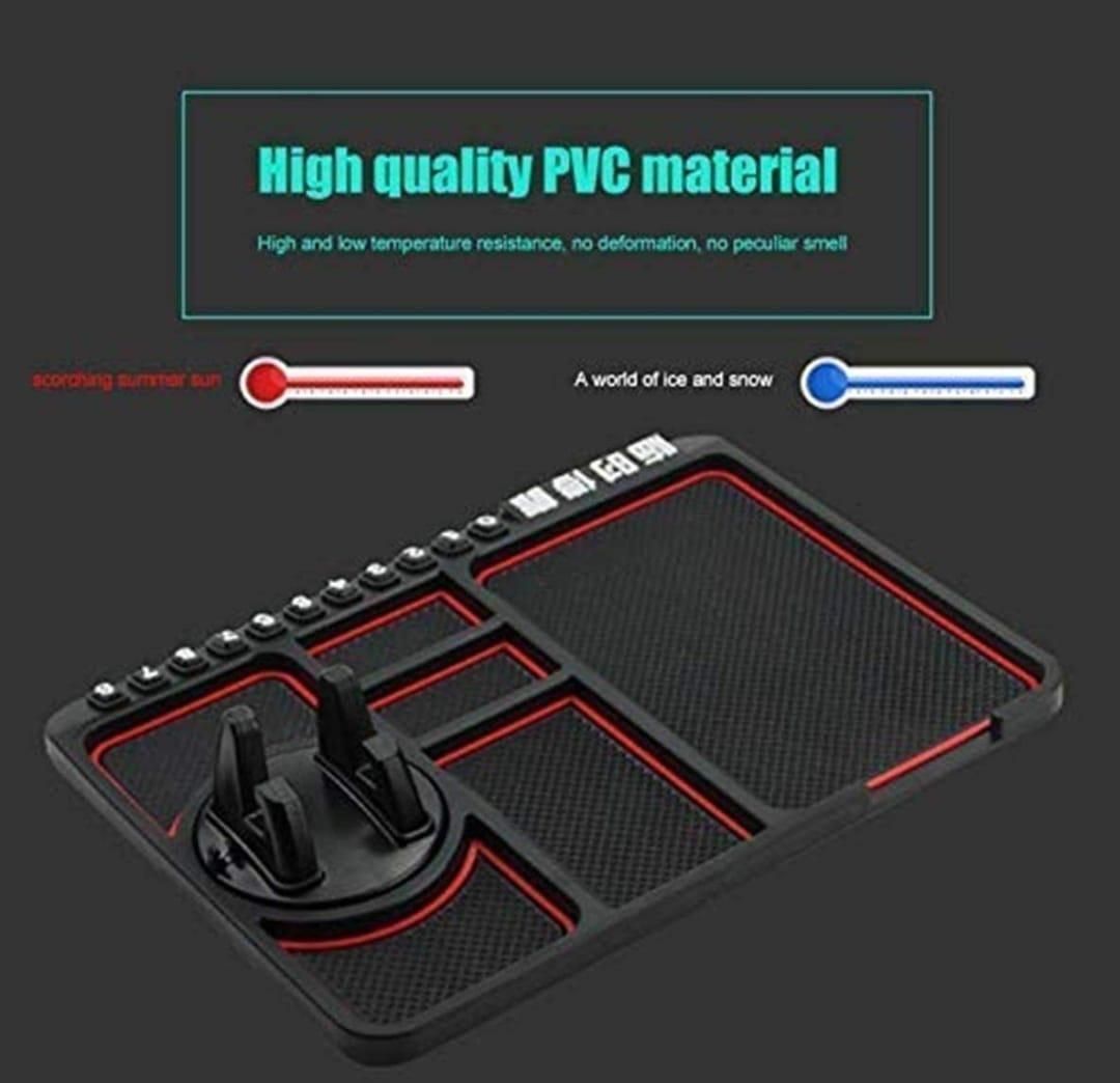 Slip-Proof, Skid-Resistant PVC Mat with Mount Phone Holder Stand