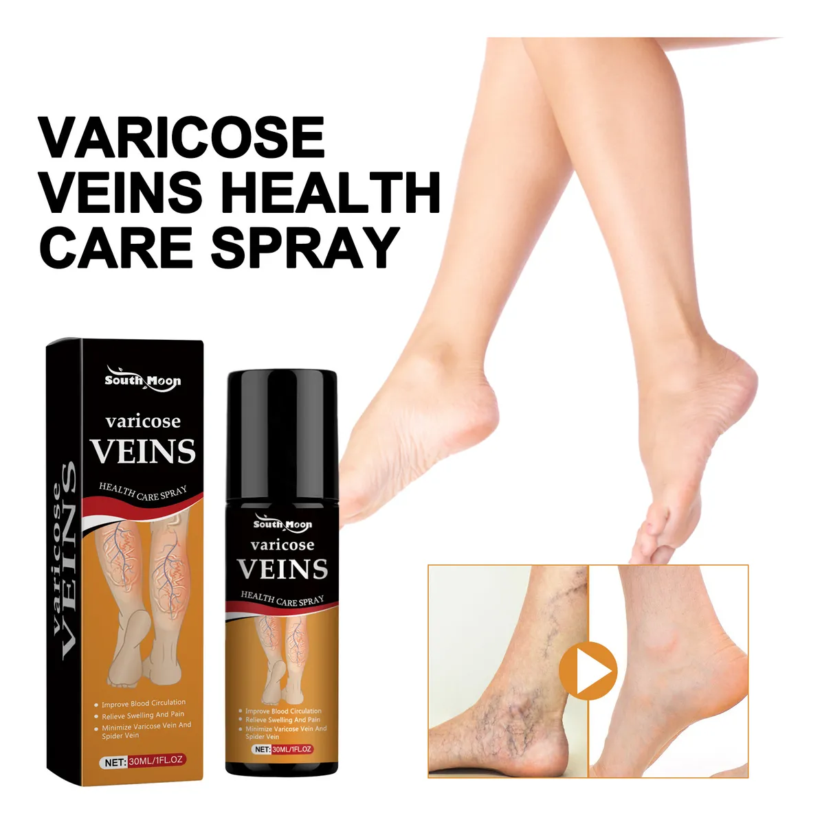 Turmeric Varicose Veins Relief Spray - (Buy 1 Get 1 FREE🔥🔥)