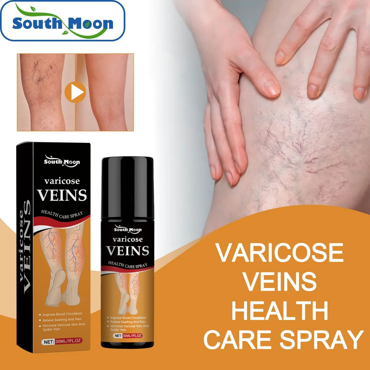 Varicose Veins Relief Herbal Spray - (Buy 1 Get 1 FREE🔥🔥)